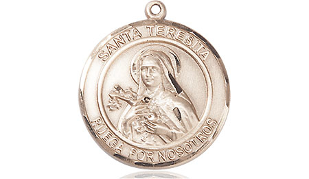 14kt Gold Santa Teresita Medal