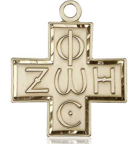 14kt Gold Light &amp; Life Cross Medal