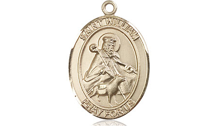 14kt Gold Saint William of Rochester Medal