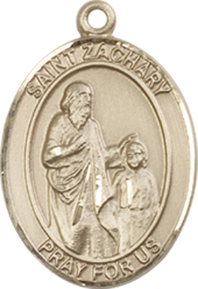14kt Gold Saint Zachary Medal