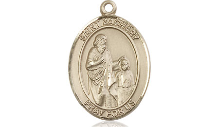 14kt Gold Saint Zachary Medal