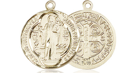 14kt Gold Saint Benedict Medal