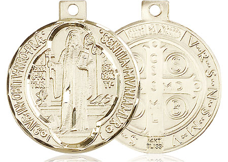 14kt Gold Saint Benedict Medal