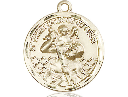 14kt Gold Saint Christopher Medal