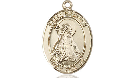 14kt Gold Saint Bridget of Sweden Medal