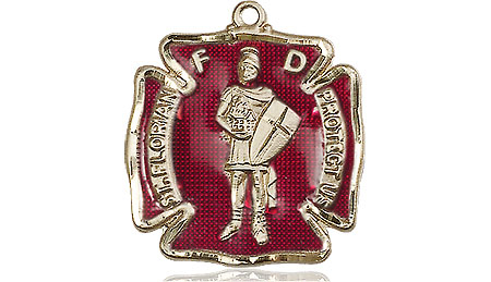 14kt Gold Saint Florian Medal