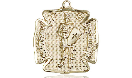 14kt Gold Saint Florian Medal