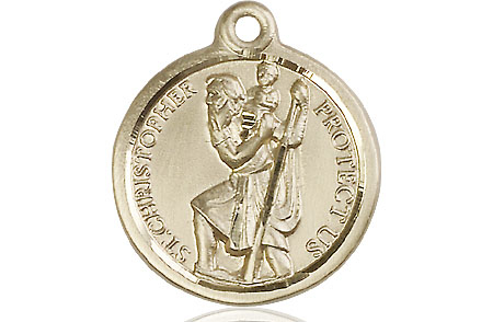 14kt Gold Saint Christopher Medal