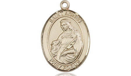 14kt Gold Saint Agnes of Rome Medal