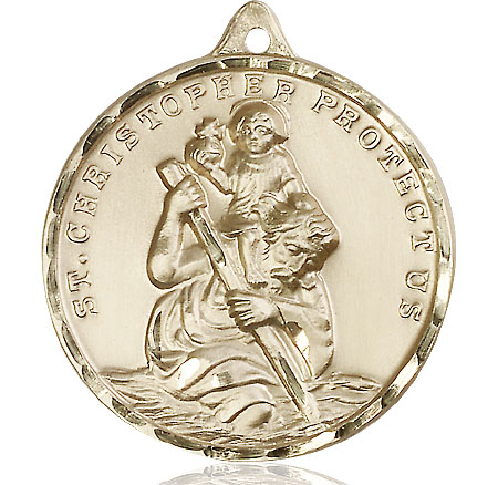 14kt Gold Saint Christopher Medal