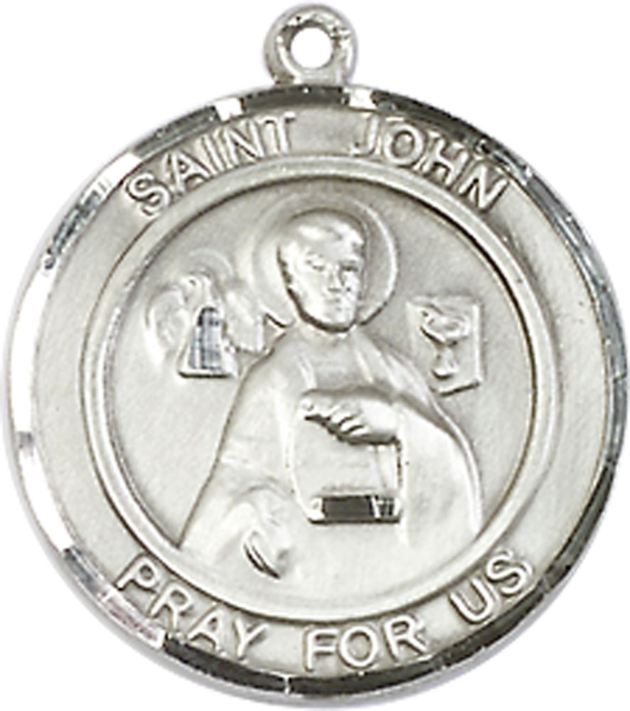 Sterling Silver Saint John the Apostle Medal