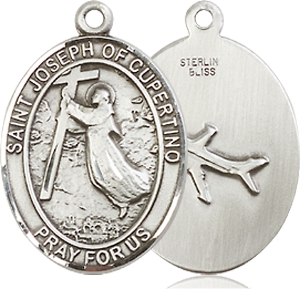 Sterling Silver Saint Joseph of Cupertino Medal - With Box