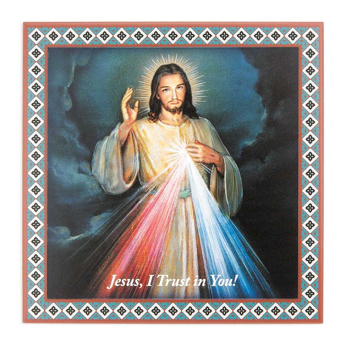20cm x 20cm Divine Mercy -English Ceramic Printed Tile