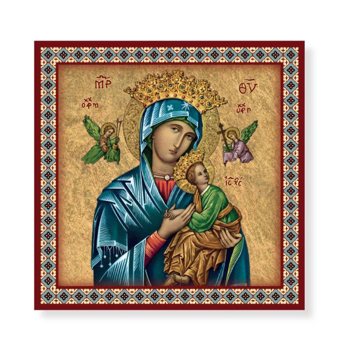 20cm x 20cm O.L. of Perpetual Help Printed Ceramic Tile Boxed