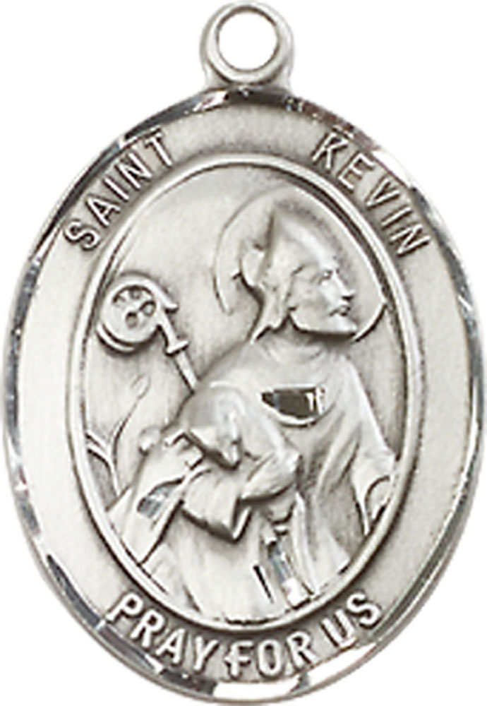 Sterling Silver Saint Kevin Medal