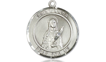 Sterling Silver Saint Lucia of Syracuse Medal