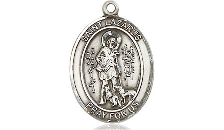 Sterling Silver Saint Lazarus Medal