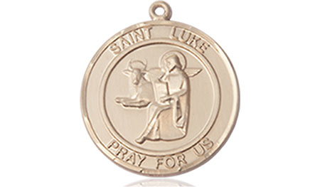 14kt Gold Filled Saint Luke the Apostle Medal