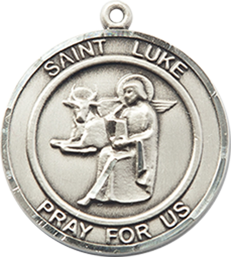 Sterling Silver Saint Luke the Apostle Medal