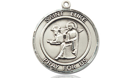 Sterling Silver Saint Luke the Apostle Medal