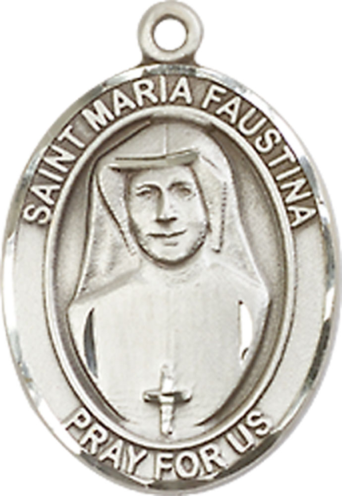 Sterling Silver Saint Maria Faustina Medal