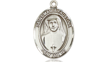 Sterling Silver Saint Maria Faustina Medal