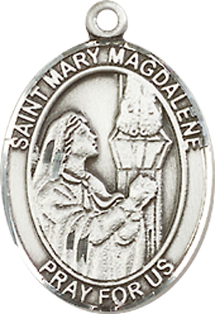 Sterling Silver Saint Mary Magdalene Medal - With Box