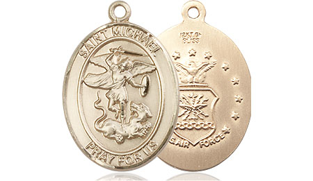 14kt Gold Filled Saint Michael Air Force Medal