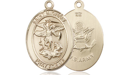 14kt Gold Filled Saint Michael Army Medal