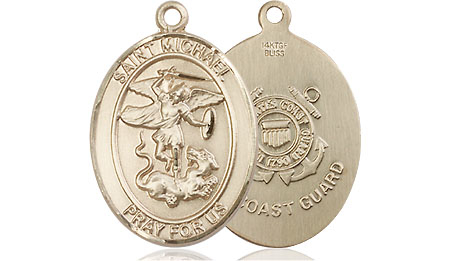 14kt Gold Filled Saint Michael Coast Guard Medal