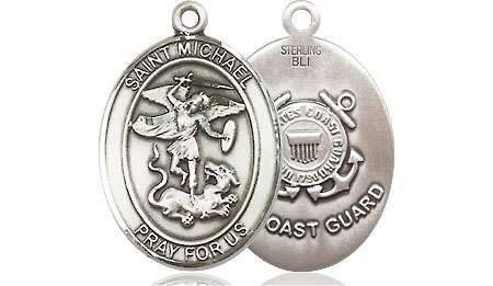 Sterling Silver Saint Michael Coast Guard Medal