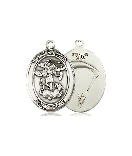 Sterling Silver Saint Michael Paratrooper Medal