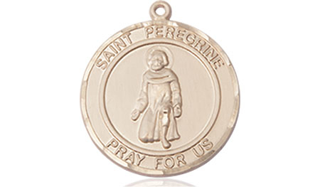 14kt Gold Filled Saint Peregrine Medal