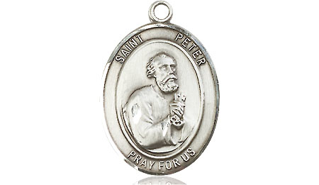 Sterling Silver Saint Peter the Apostle Medal - With Box
