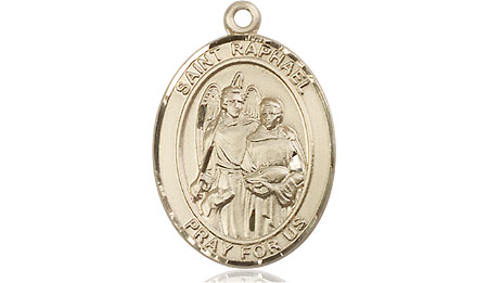 14kt Gold Filled Saint Raphael the Archangel Medal