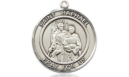 Sterling Silver Saint Raphael the Archangel Medal