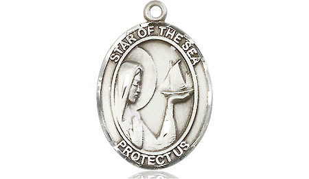 Sterling Silver Our Lady Star of the Sea Medal