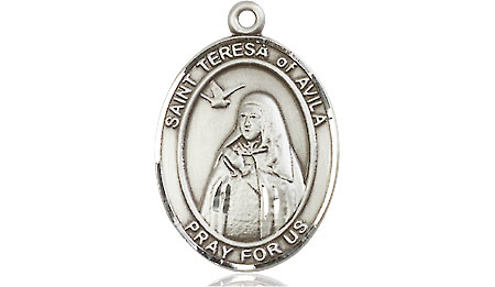 Sterling Silver Saint Teresa of Avila Medal - With Box