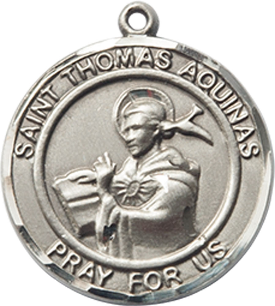 Sterling Silver Saint Thomas Aquinas Medal