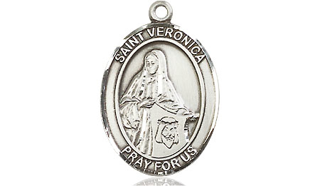 Sterling Silver Saint Veronica Medal - With Box