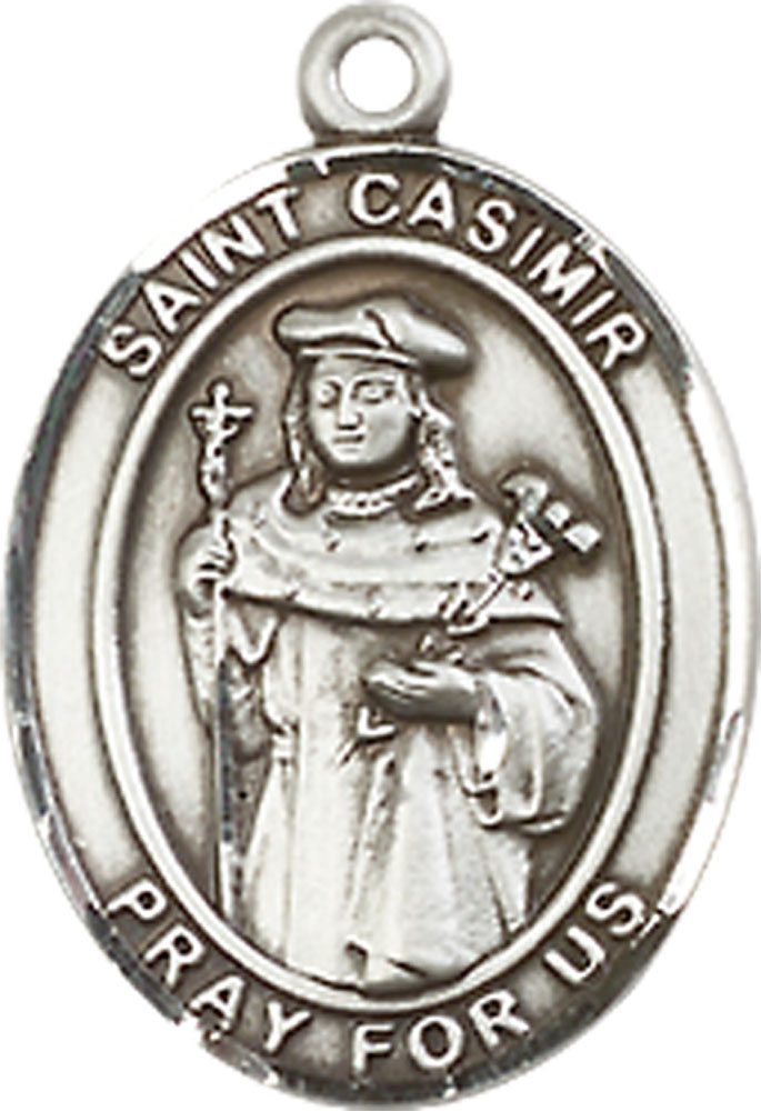 Sterling Silver Saint Casimir of Poland Medal