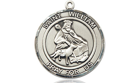 Sterling Silver Saint William of Rochester Medal