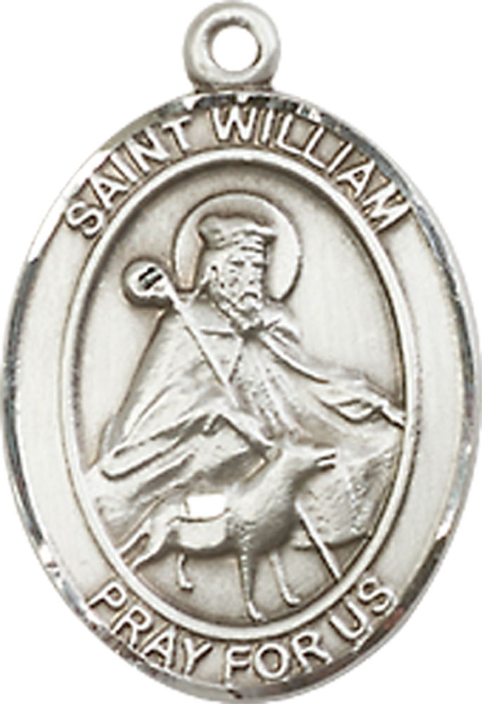 Sterling Silver Saint William of Rochester Medal - With Box