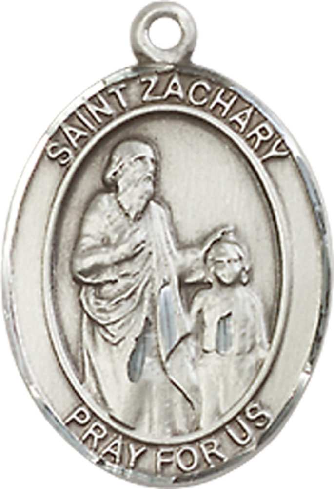 Sterling Silver Saint Zachary Medal - With Box