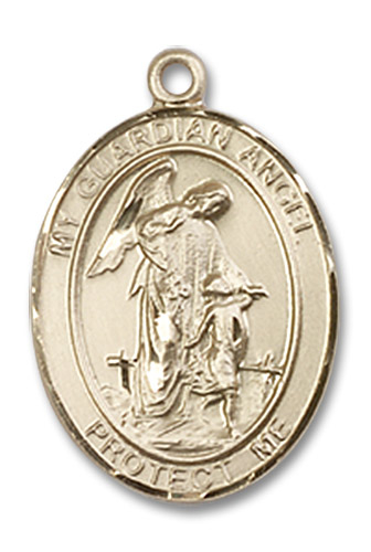 14kt Gold Filled Guardian Angel Medal