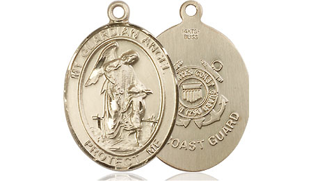 14kt Gold Filled Guardian Angel Coast Guard Medal