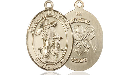 14kt Gold Filled Guardian Angel National Guard Medal