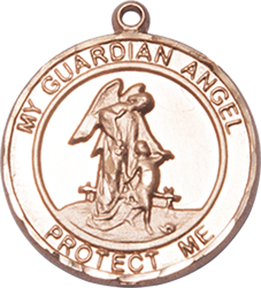14kt Gold Filled Guardian Angel Medal