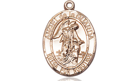 14kt Gold Filled Angel de la Guarda Medal