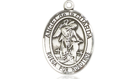 Sterling Silver Angel de la Guarda Medal